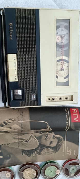 Magnetofon szpulowy BELSON TA-302 + archiwalne taśmy 38szt