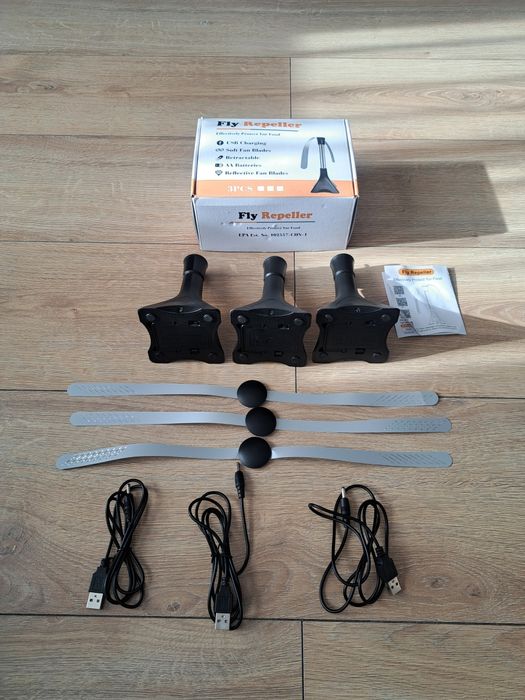 Odstraszacz przeciwko komarom, muchom, osom, pająkom, PTHTECHUS - 3szt