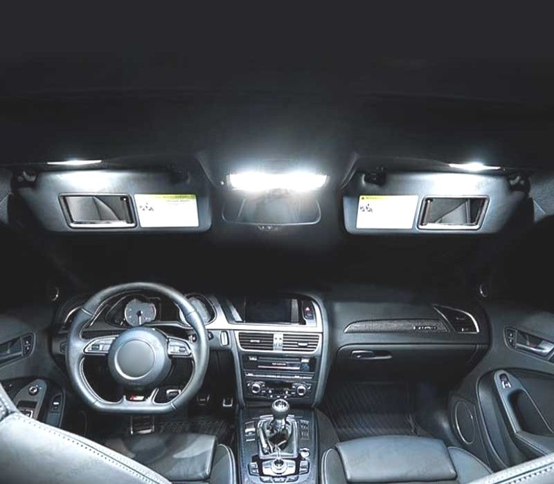 KIT COMPLETO DE 18 LÂMPADAS LED INTERIOR AUDI A4 S4 B6 B7 2002-2008