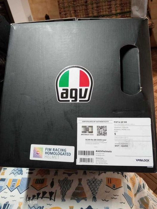 Capacete AGV pista GP RR franco Morbidelli Misano