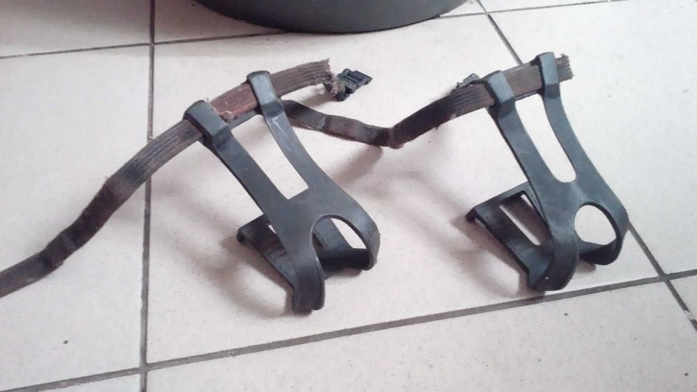 Вело туклипсы с ремешками