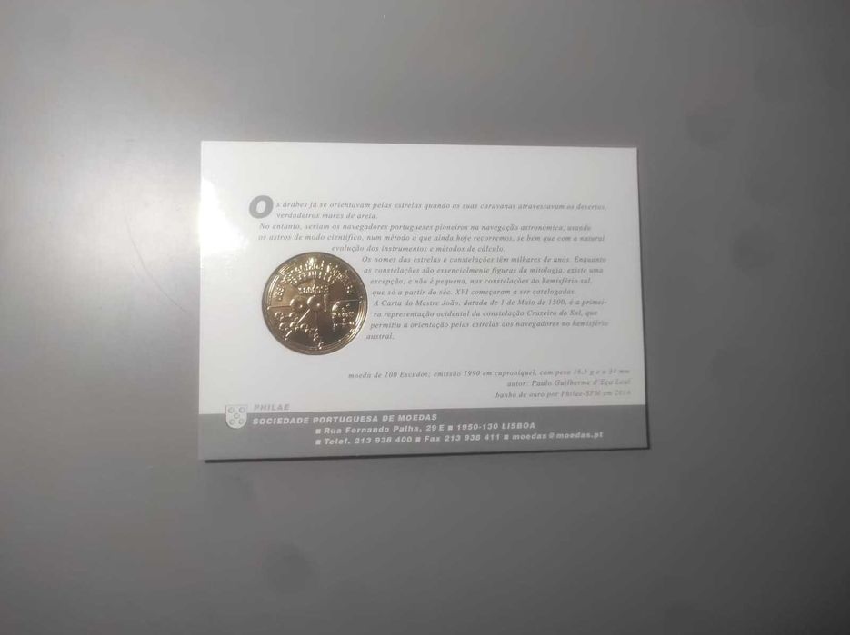 Moeda PHILAE “Navegação Astronómica” – BNC, banhada a ouro