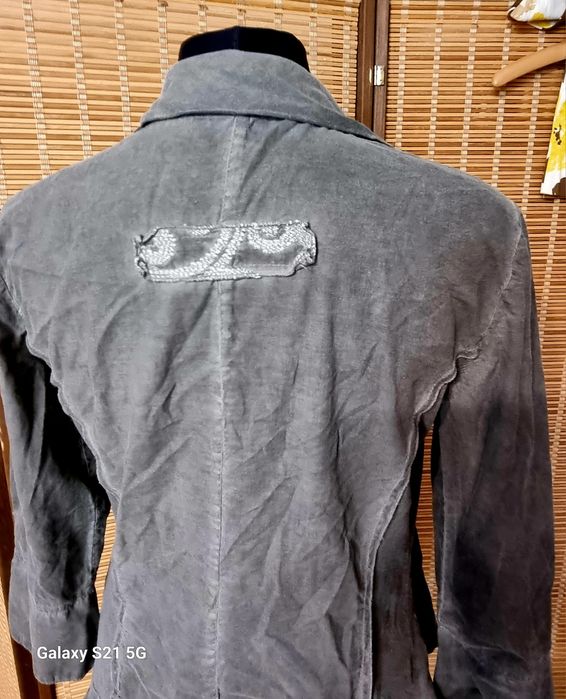 Bottega M żakiet marynarka bluzeczka design boho retro Hafty guziki