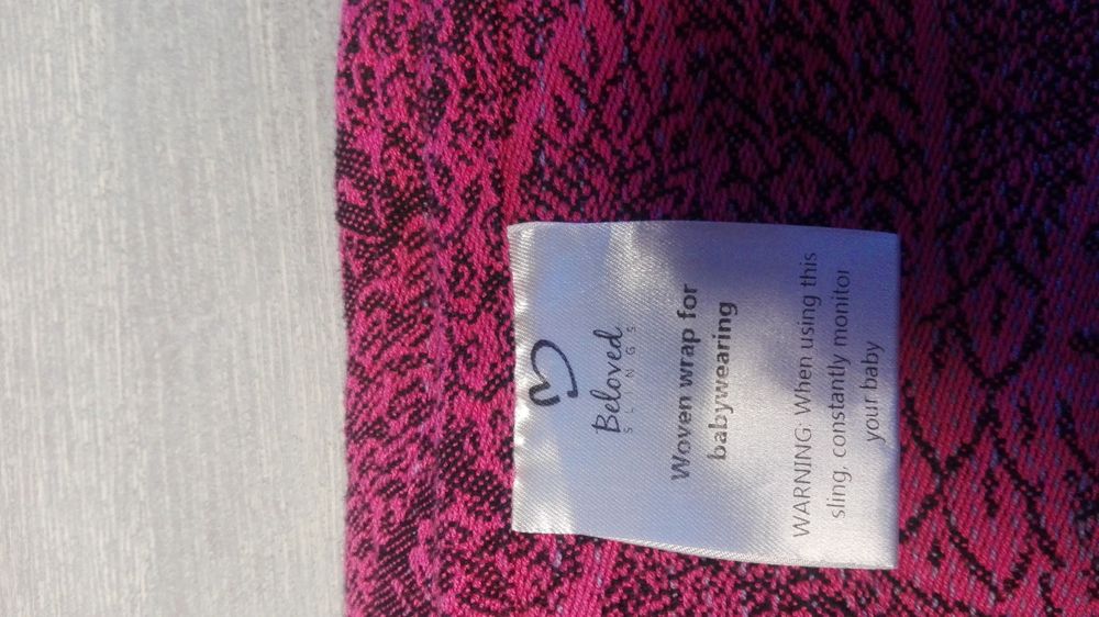 Chusta tkana Beloved Dahlias, 4,2 m, 260 gsm, nosidło Little Frog