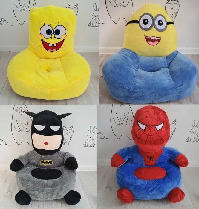 Пуфік-крісло для дітей з улюбленими героями (50×50 см)