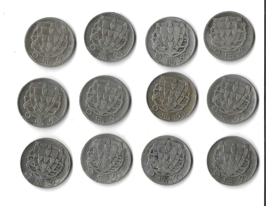 12 Moedas de 2$50 - Prata - BC
