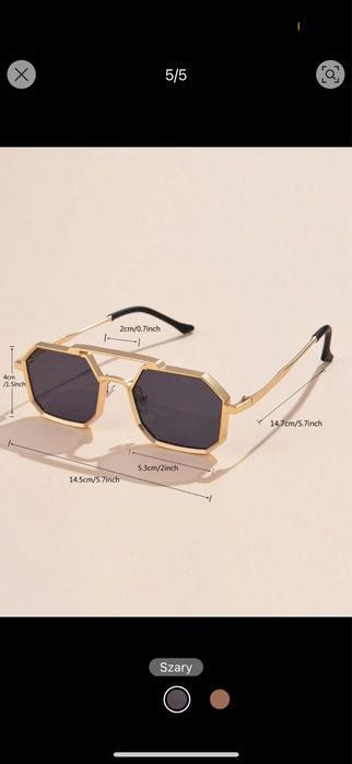 Nowe! Okulary w złotej oprawie