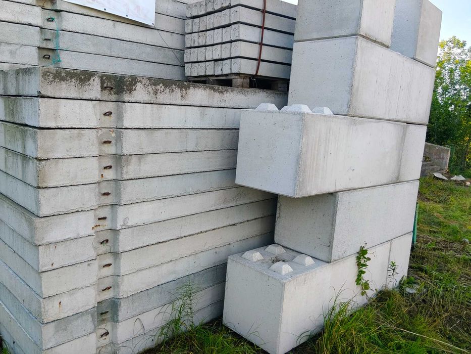 Mury oporowe (bloki betonowe, klocki Lego betonowe), Nowe