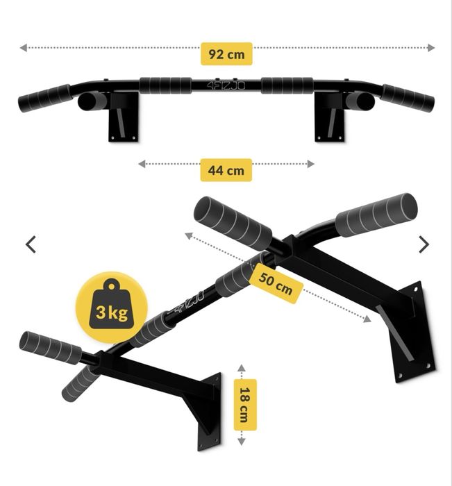 Drążek do podciągania ścienny 4FIZJO