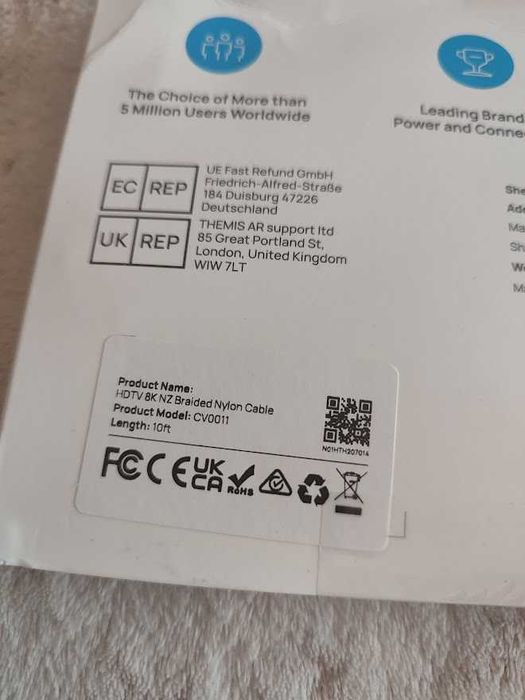 JSAUX Kabel HDMI 8k oplot nylonowy 3metry