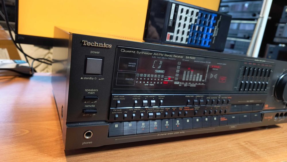 Amplituner Technics SA R430 Korektor Graficzny stan gabinetowy jedny ...