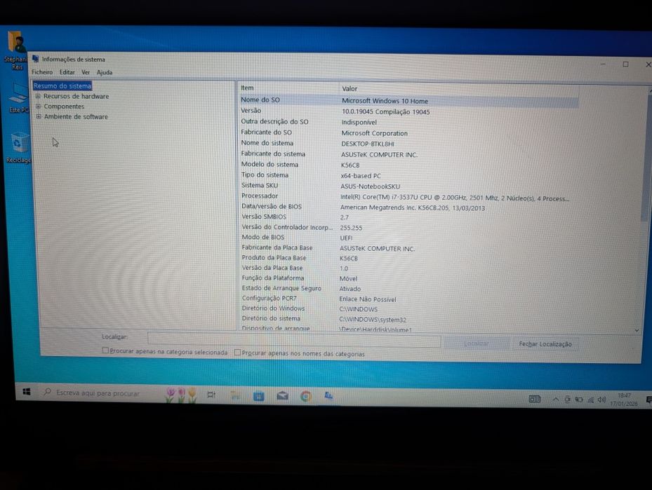 Portátil ASUS k56c