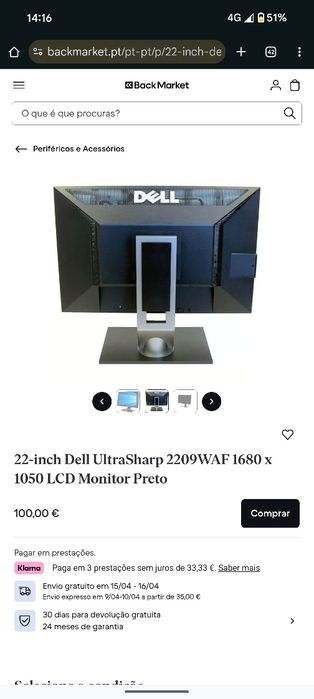 Monitor DELL qualidade LCD UltraSharp