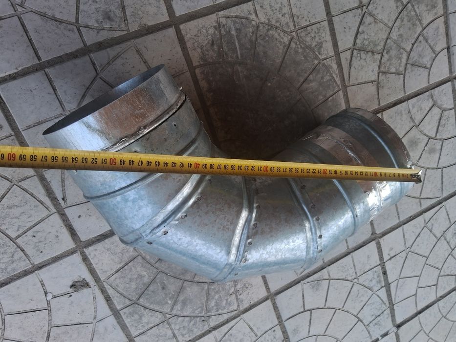 Угол 90° на 200 міліметрів труба