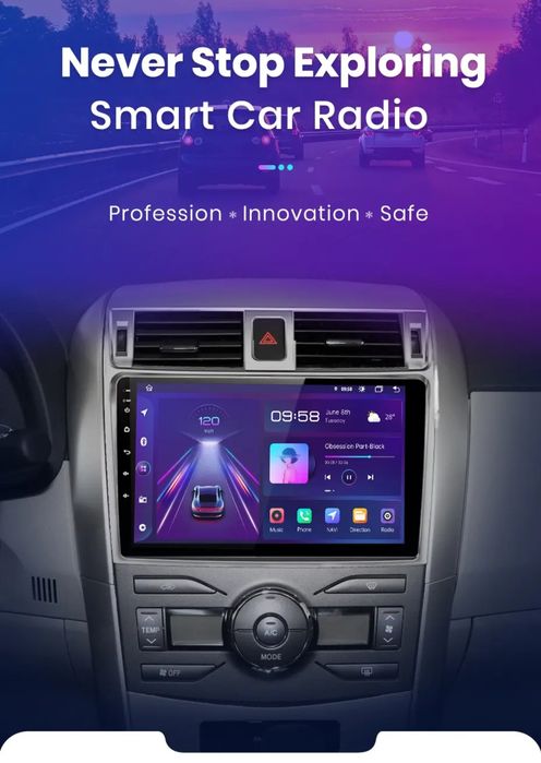 Rádio 2din android Toyota corolla 2006 a 2013 gps wifi Carplay NOVO
