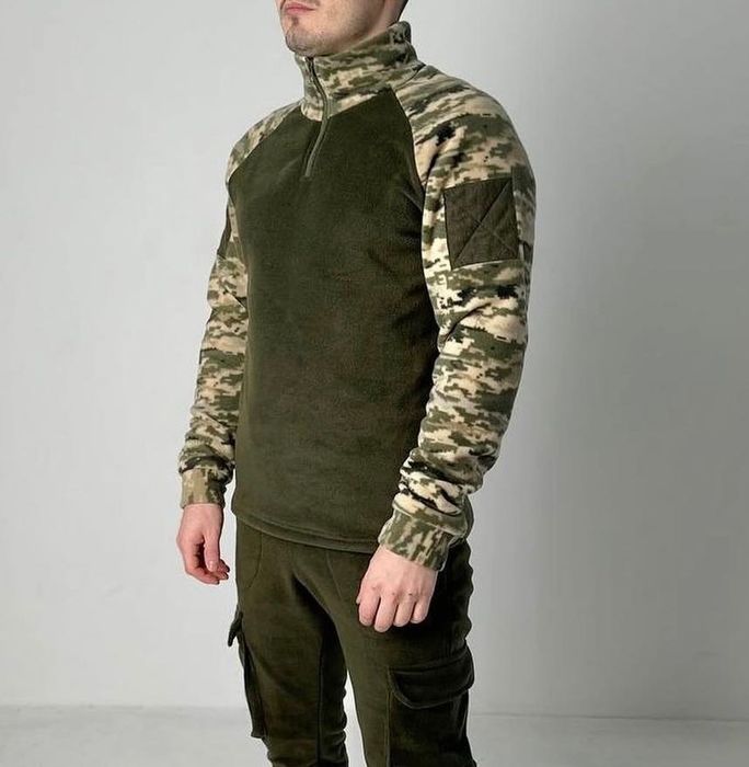 Флісова кофта мультикам олива фліска тактична чоловіча флисовая флиска