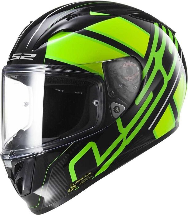 Capacete NOVO LS2 Arrow R Carbon/Kevlar Preto-Fluo.55% DESCONTO Tm XXS