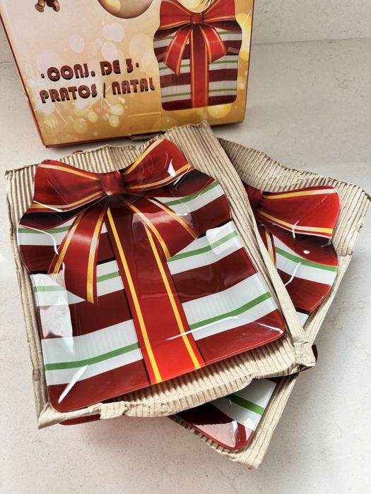 [ €5,00 ] Conjunto 3 Pratos Natal