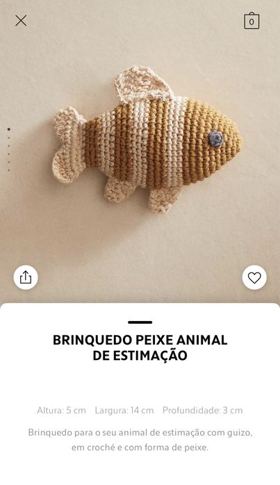 BRINQUEDO PEIXE Animal De Estimação Zara Home NOVO