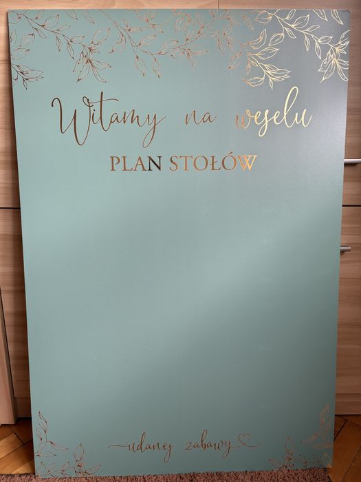 Plan stołów / tablica powitalna 2w1
