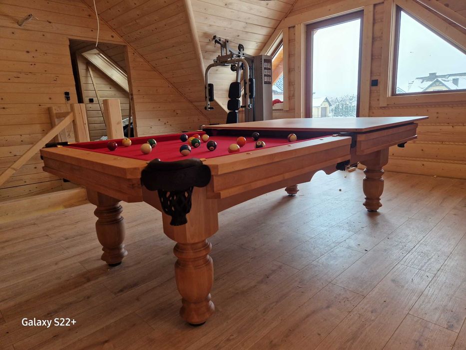 Stół do bilarda 3w1 stoły bilarde jadalniane ping pong płyta kamienna