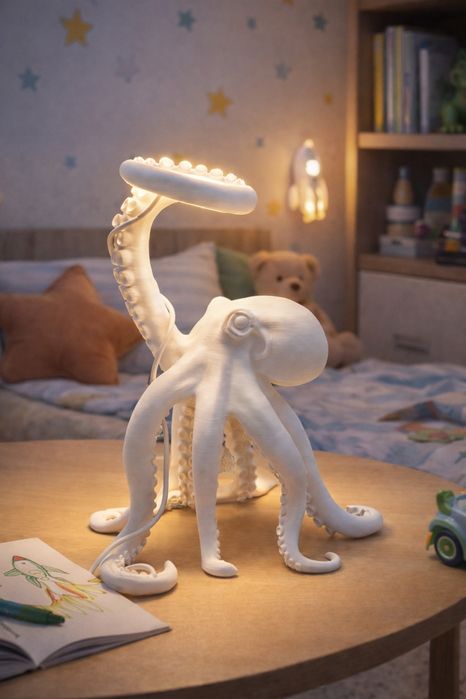 Candeeiro decorativo em forma de polvo