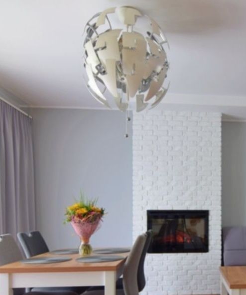 IKEA PS 2014 Lampa wisząca, biały/srebrny, 52 cm, E27