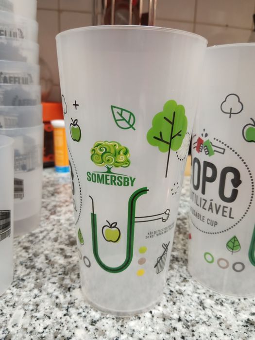 3 copos reutilizáveis Super Bock Somersby