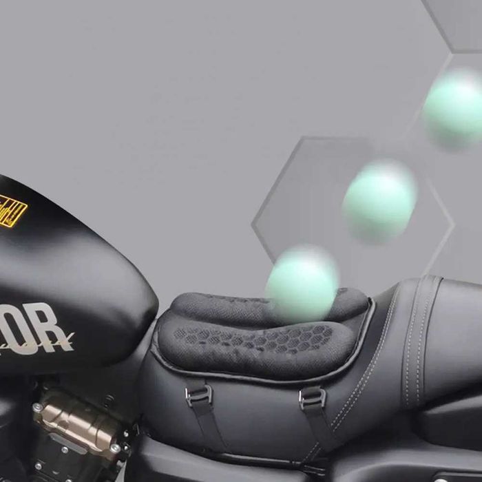 Almofada Banco Moto Gel Silicone Respirável Anti-Choque 35mm