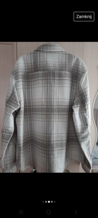 Koszula ciepła w jasną kratę L/XL H&M