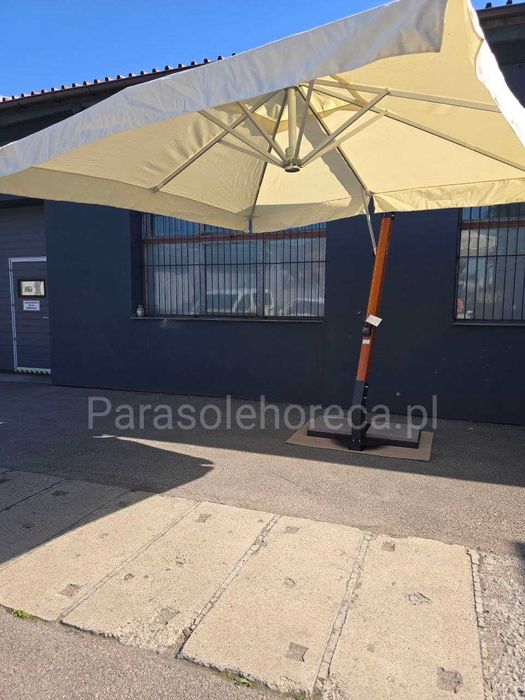 Parasol wspornikowy kopuła prostokątna XL 3x4m kolor mleczny
