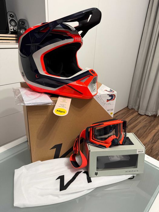 Kask FOX V1 Nitro Orange MX (cross,quad,enduro,mtb) GWARANCJA