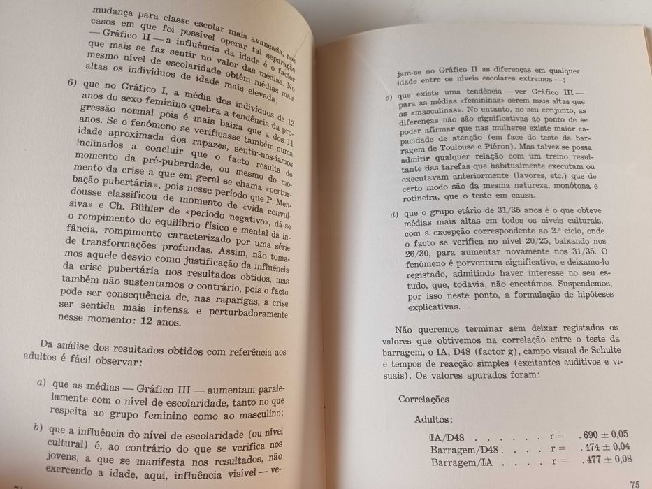 "O Teste da Barragem de Toulouse e Piéron" por J. Rodrigues do Amaral