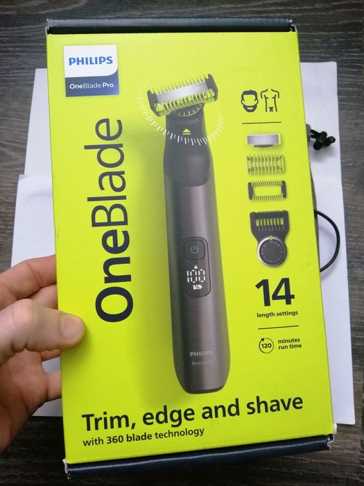 Електростанок Philips OneBlade Pro 360, QP6551/15, тример philips