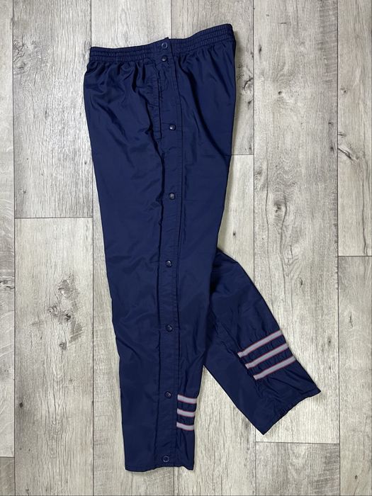 Adidas штаны S размер винтажные на кнопках спортивные синие