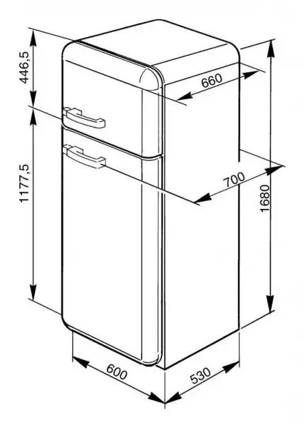 Холодильник SMEG FAB30 лаймовий, ретро стиль