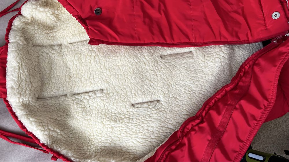 Багатофункціональний конверт на овчині ДОРЕЧІ United (червоний)