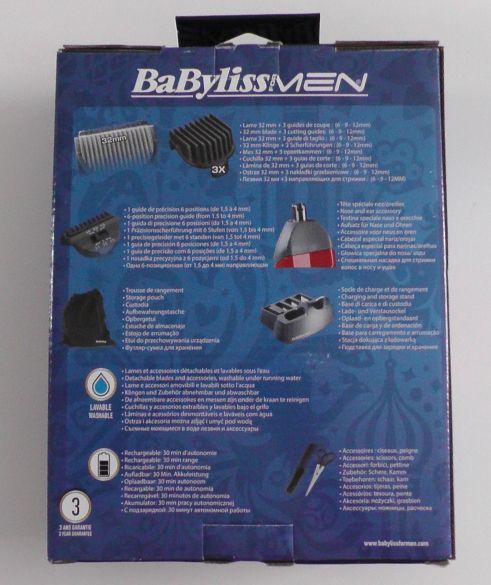 Maszynka do strzyżenia włosów brody trymer 3w1 Babyliss MEN E839PE