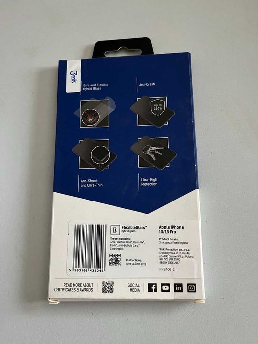 3MK FlexibleGlass iPhone 13/13 Pro / 14 / szkło na ekran hybryda 0.3mm
