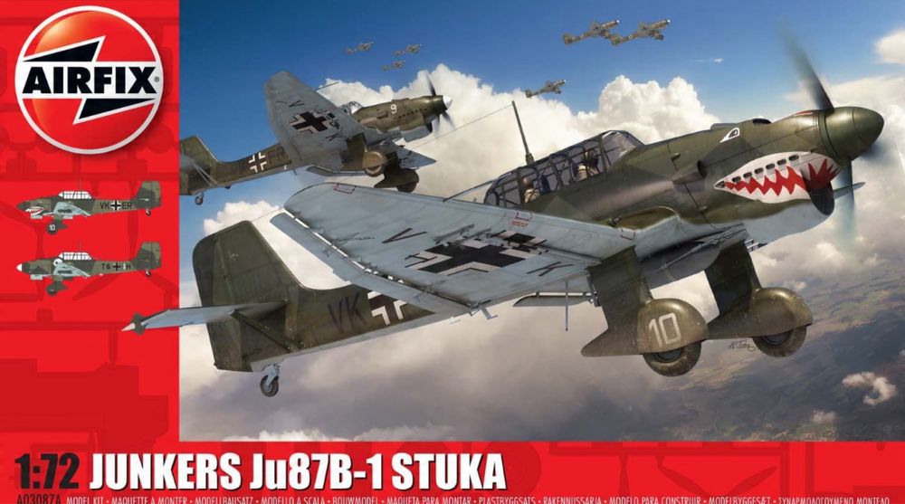 Samolot Junkers Ju87 B-1 Stuka model do sklejania Airfix 03087A