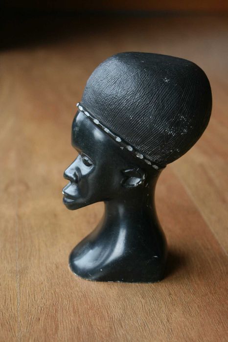 Arte africana – Escultura/busto em pedra-sabão - África do Sul