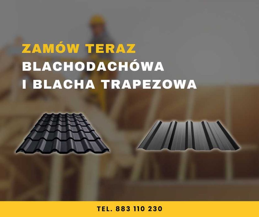 Blacha trapezowa, blachodachówka, panel dachowy na rąbek | Docinanie pod wymiar