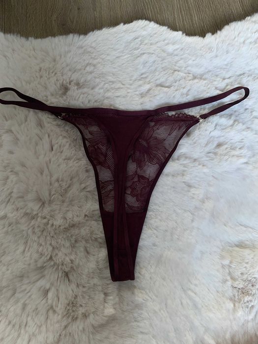 Bordowe stringi 5XL