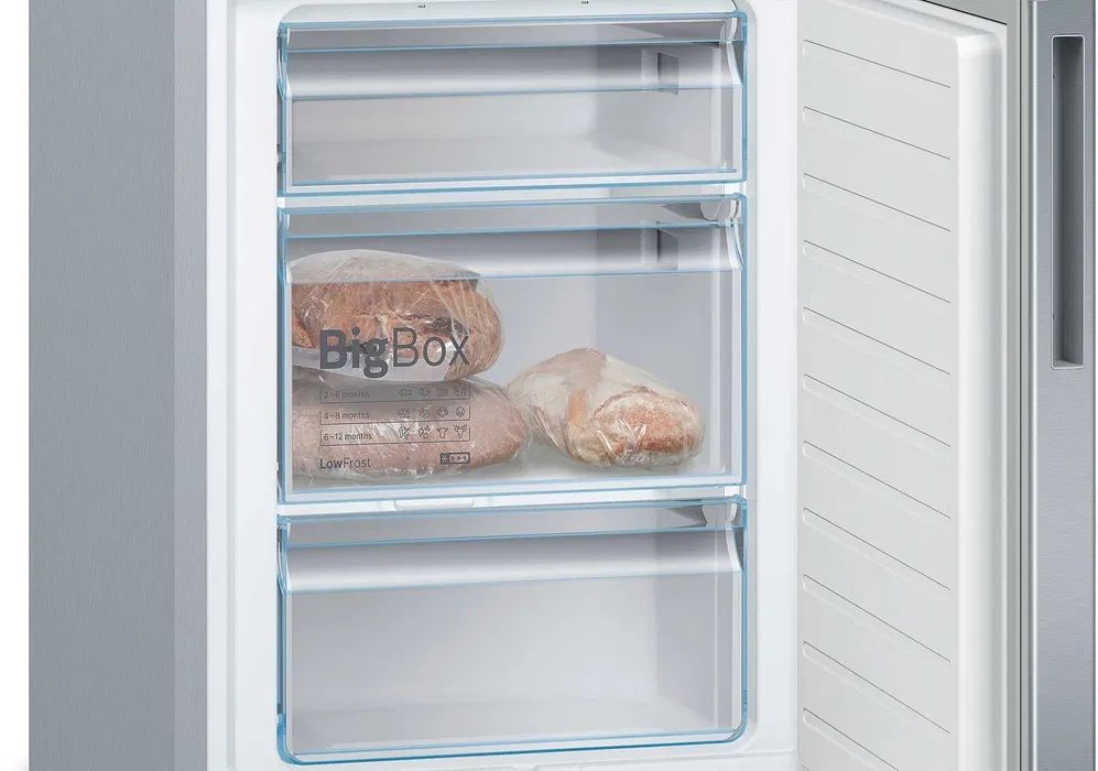 Frigorífico Combinado BOSCH KGE36AICA (Low Frost - 186 cm - 308 L - Inox)