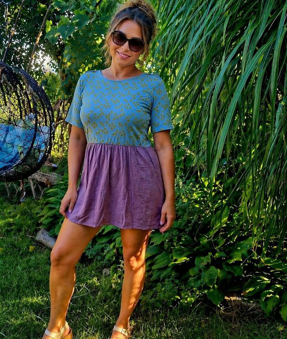 Nowa sukienka Len +bawelna