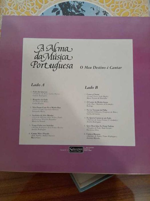 Conjunto de 8 vinis de "A alma da música portuguesa"