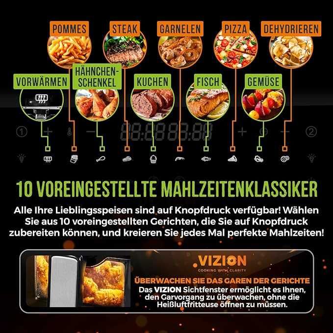 Tower T17100 Vortx Vizion 9L frytkownica powietrzna z cyfrowym panelem