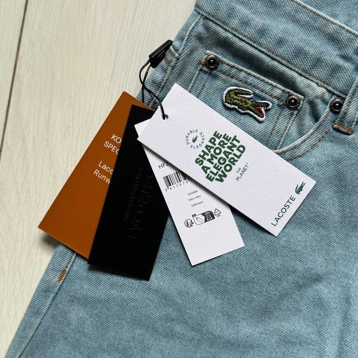 Джинси Lacoste з вишитим логотипом(36, 38).