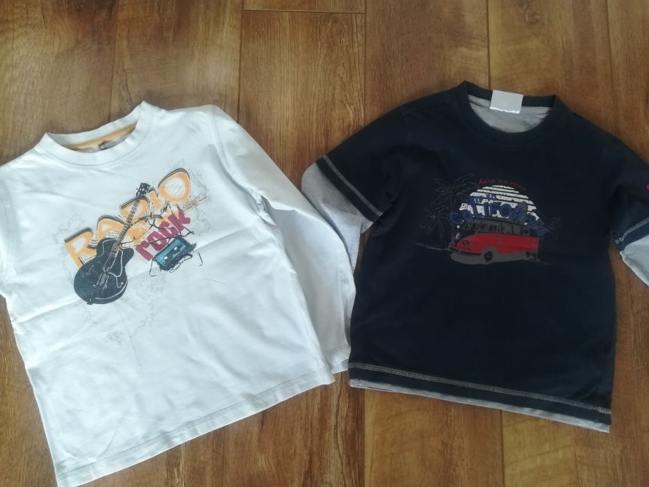 Zestaw bluzka plus bluzka długi rękaw r. 122-128