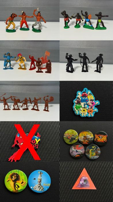 Іграшки різні, фігурки персонажів , кіндер , макдональдс , хеппі міл